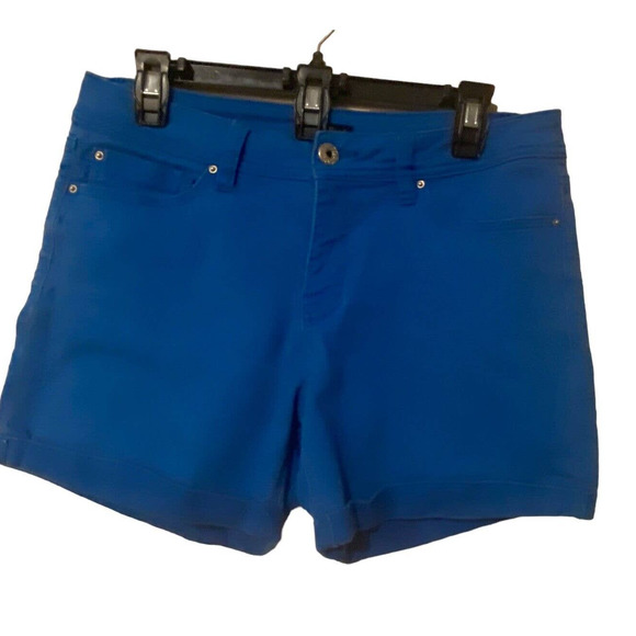 Women’s Signature Studio Blue Chino Stretch Size 12 cuffed Pockets - Picture 3 of 5